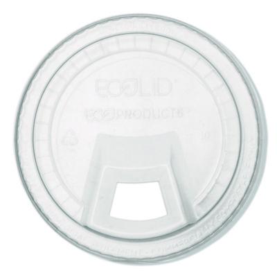 Eco-Products GreenStripe Cold Cup Sip Lids, Fits 9 oz/12 oz to 24 oz Cold Cups, Plastic, Clear, 1,000/Carton (EPFLCS)