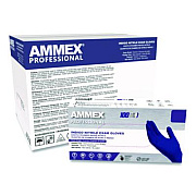AMMEX Professional Nitrile Exam Gloves, Powder-Free, Medium, 3 mil Thick, Indigo, 100/Box (AINPF44100)