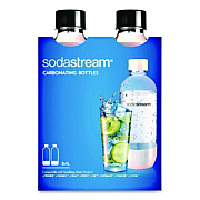 SodaStream Carbonating Bottle Twin Pack, Plastic, 33 oz, Clear/Black (1042221010)