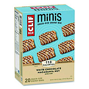 CLIF Bar Energy Bar Minis, White Chocolate Macadamia Nut, 1 oz, 20/Box (CCC37295)