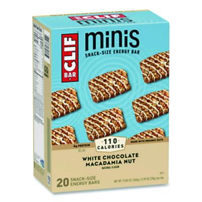 CLIF Bar Energy Bar Minis, White Chocolate Macadamia Nut, 1 oz, 20/Box (CCC37295)