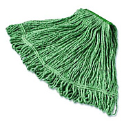 Rubbermaid Commercial Super Stitch Blend Mop, Cotton/Synthetic, Medium, Green (D21206GR00)