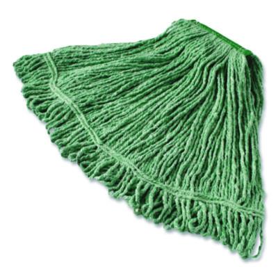 Rubbermaid Commercial Super Stitch Blend Mop, Cotton/Synthetic, Medium, Green (D21206GR00)