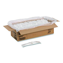 Dixie Mediumweight Polypropylene Cutlery, Fork/Knife/Teaspoon, Plastic, White, 250/Carton (CMP26C)
