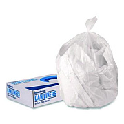 Boardwalk Low-Density Waste Can Liners, 16 gal, 0.5 mil, 24 x 32, Clear, Perforated Roll, 500/Carton (243205CL)