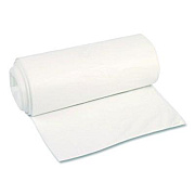 Boardwalk High-Density Can Liners, 45 gal, 22 mic, 40 x 48, Natural, Perforated Roll, 150/Carton (404822N)