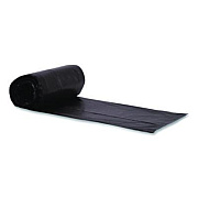 Heritage X-Liner Reprocessed Liners, 60 gal, 2 mil, 38 x 58, Black, Perforated Roll, 100/Carton (X7658QKR02)