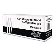 Wrapped Wood Stirrers, 7.5", 250/Box (BEP90213)