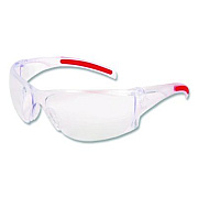 MCR Safety Hulk HK1 Series Safety Glasses, Clear/Red Full Frame, Clear Dual Lens (HK110AF)