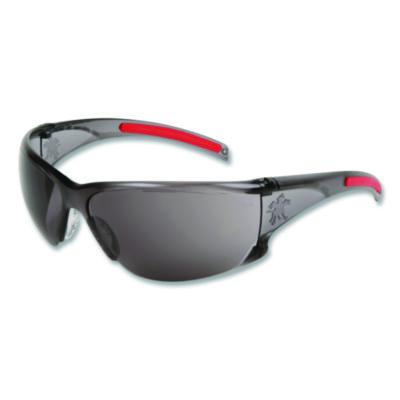 MCR Safety Hulk HK1 Series Safety Glasses, Smoke/Red Full Frame, Gray Dual Lens (HK112AF)
