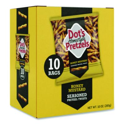 Dot's Pretzels Honey Mustard Pretzels, 1 oz Bag, 10/Box (DDP71948)