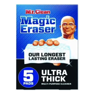 Mr. Clean Magic Eraser Ultra Thick, White, 5/Pack (12413PK)
