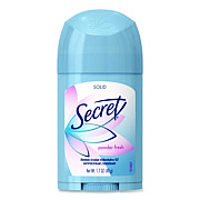 Secret Invisible Solid Anti-Perspirant and Deodorant, Powder Fresh Scent, 1.7 oz Stick (12442)