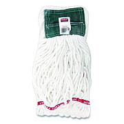 Rubbermaid Commercial Web Foot Shrinkless Wet Mop Head, 20 oz, 5" Headband, White (A25206WHI)