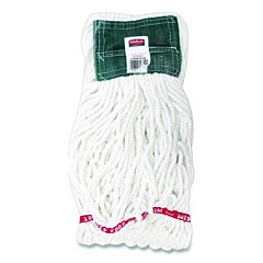 Rubbermaid Commercial Web Foot Shrinkless Wet Mop Head, 20 oz, 5" Headband, White (A25206WHI)