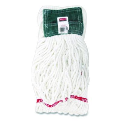 Rubbermaid Commercial Web Foot Shrinkless Wet Mop Head, 20 oz, 5" Headband, White (A25206WHI)