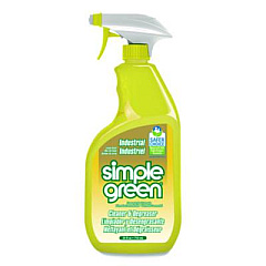 Simple Green Industrial Cleaner and Degreaser, Concentrated, Lemon, 24 oz Spray Bottle, 12/Carton (14002)