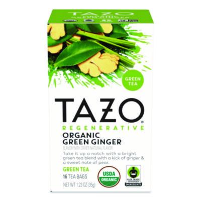 Tazo Tea Bags, Organic Green Ginger, 16/Box (TAZ00356BX)
