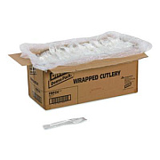 Dixie Mediumweight Polypropylene Cutlery, Individually Wrapped, Fork, Plastic, White, 1,000/Carton (FMP23C)