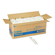 Dixie Mediumweight Polypropylene Cutlery, Individually Wrapped, Spoon, Plastic, White, 1,000/Carton (TMP23C)