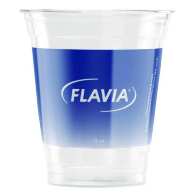 Cold Cups 12 oz, Blue Band Flavia Logo, Clear/Blue, 1,000/Carton (25200058)