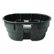 Rubbermaid Commercial Stock Tank, 150 gal, 39" x 58" x 25", Polyethylene, Black (FG424500BLA)