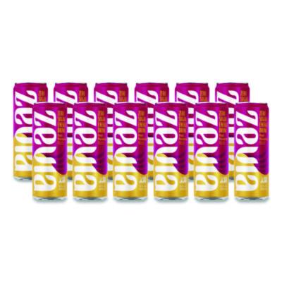 Zevia Zero Sugar Naturally Sweetened Energy Drink, Peach Passionfruit, 12 oz Cans, 12/Carton (0195712)