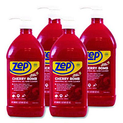 Zep Commercial Cherry Bomb Gel Hand Cleaner, Cherry Scent, 48 oz, 4/Carton (ZUCBHC484CT)