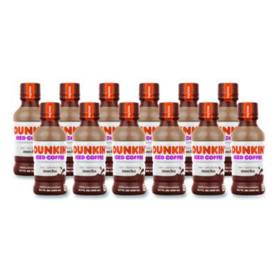 Dunkin' Mocha Iced Coffee Drink, 13.7 oz Bottle, 12/Carton (049000072389)