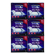 Medline Ultrasorbs Disposable Dry Pads, 23 x 35, Blue, 7/Box, 6/Carton (DRY2336RETCT)