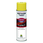 Rust-Oleum Industrial Choice M1400 System Water-Based Construction Marking Paint, Flat High Vis Yellow, 17 oz Aerosol Can, 12/Carton (264695)