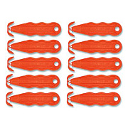 Klever Kutter Kurve Blade Plus Safety Cutter, 5.75" Plastic Handle, Orange, 10/Box (PLS100G)