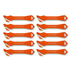 Klever Kutter Excel Plus Safety Cutter, 7" Plastic Handle, Orange, 10/Box (PLS40030G)
