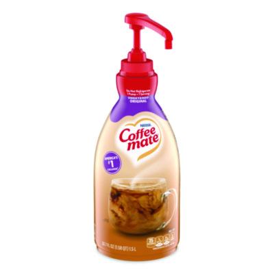 Coffee mate Liquid Coffee Creamer, Sweetened Original, 1.5 L Pump Bottle (13799)