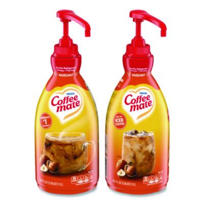 Coffee mate Liquid Coffee Creamer, Hazelnut, 1.5 L Pump Bottle, 2/Carton (31831CT)