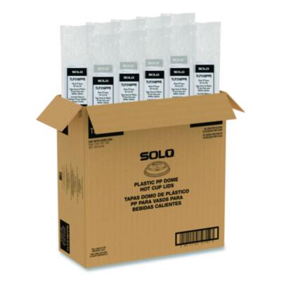 SOLO Traveler Cappuccino Style Dome Lid, Fits 10 oz to 24 oz Hot Cups, White, 95 Lids/Sleeve, 10 Sleeves/Carton (TLP316PPR)