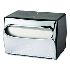 Dixie Tabletop Napkin Dispenser, 7.5 x 6 x 5.37, Black/Chrome (51602CT)