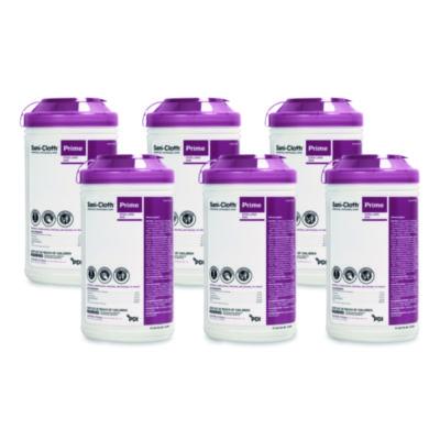 Sani Professional Sani-Cloth Prime Germicidal Disposable Wipes, Extra-Large, 1-Ply, 7.5 x 15, Unscented, White, 70/Canister, 6 Canisters/Carton (P24284)