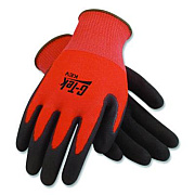 G-Tek KEV Hi-Vis Seamless Knit Kevlar Gloves, EN388: 4X31, X-Large, Red/Black, Pair (09K1640XL)
