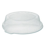 Pactiv Evergreen ClearView Dome-Style Lid with Tabs, 8.9" Diameter x 0.8" h, Clear, Plastic, 126/Carton (YCI800090000)