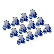 G-Tek GP Latex-Coated Cotton/Polyester Gloves, EN388: 1111, 10" Long, X-Large, Gray/Blue, 12 Pairs (391310XL)