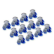 G-Tek GP Latex-Coated Cotton/Polyester Gloves, EN388: 1111, 10" Long, Large, Gray/Blue, 12 Pairs (391310L)