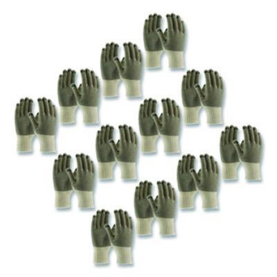 PIP PVC-Dotted Cotton/Polyester Work Gloves, Reversible, Small, Beige/Black, 12 Pairs (36110PDDS)