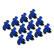 G-Tek GP Nitrile-Coated Nylon Gloves, EN388: 4121, 10" Long, X-Large, Blue/Black, 12 Pairs (34500XL)