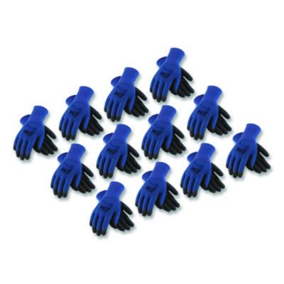 G-Tek GP Nitrile-Coated Nylon Gloves, EN388: 4121, 10" Long, X-Large, Blue/Black, 12 Pairs (34500XL)