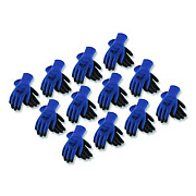 G-Tek GP Nitrile-Coated Nylon Gloves, EN388: 4121, 10" Long, Medium, Blue/Black, 12 Pairs (34500M)