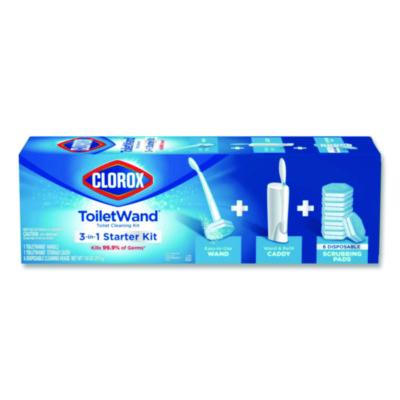 Clorox ToiletWand Disposable Toilet Cleaning System: Handle, Caddy and Refills, White (03191)