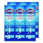 Clorox ToiletWand Disposable Toilet Cleaning System: Handle, Caddy and Refills, White, 6/Carton (03191CT)