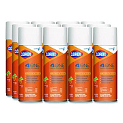 Clorox 4-in-One Disinfectant and Sanitizer, Citrus, 14 oz Aerosol Spray, 12/Carton (31043CT)