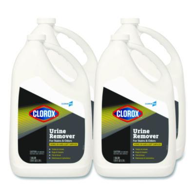 CloroxPro Urine Remover for Stains and Odors, 128 oz Refill Bottle, 4/Carton (31351CT)
